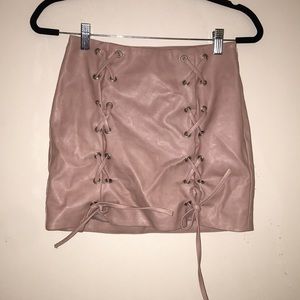 Double Lace Up Skirt